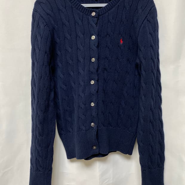 폴로 랄프로렌 케이블 니트 가디건 네이비 M