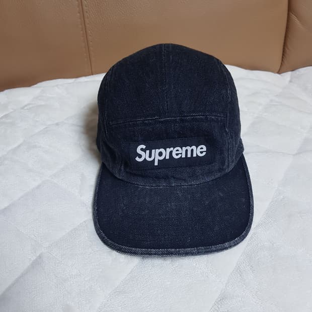 슈프림 데님 캠프캡 모자 볼캡 블랙 24SS