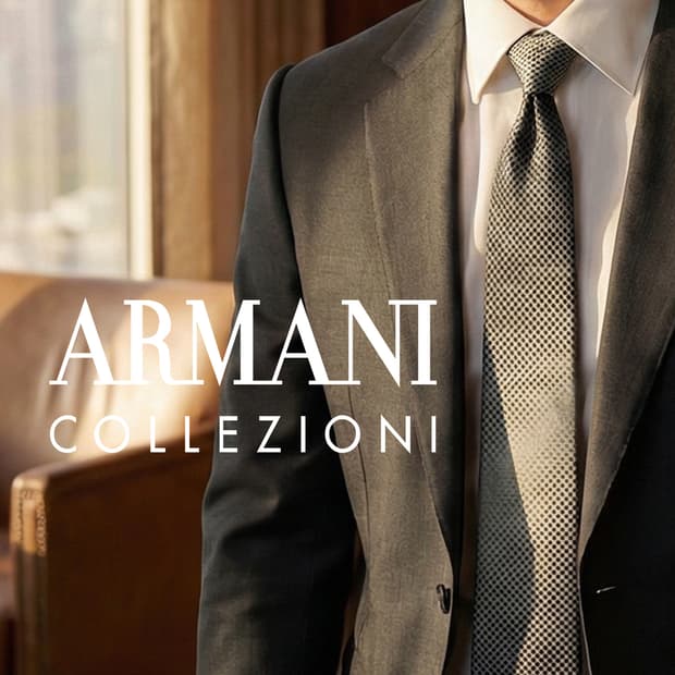 아르마니 꼴레지오니 실크 기하 패턴 넥타이 9.7cm A+등급 K1801