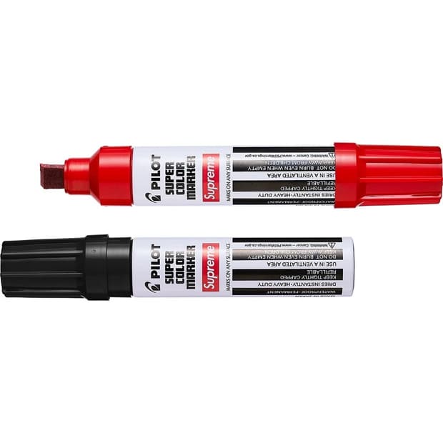 슈프림 파일럿 마커펜 블랙&레드 새상품