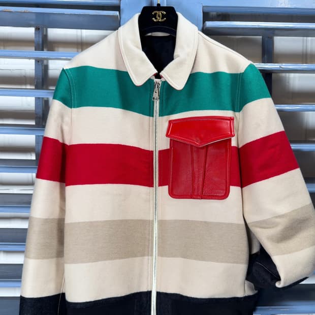 JW앤더슨 레더포켓 블루종자켓