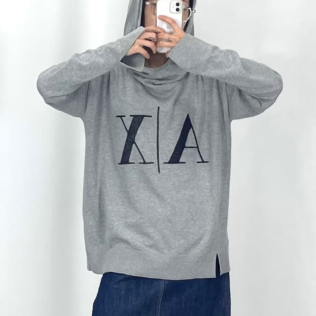  [XL]A/X 그레이 후드 니트 CK9767
