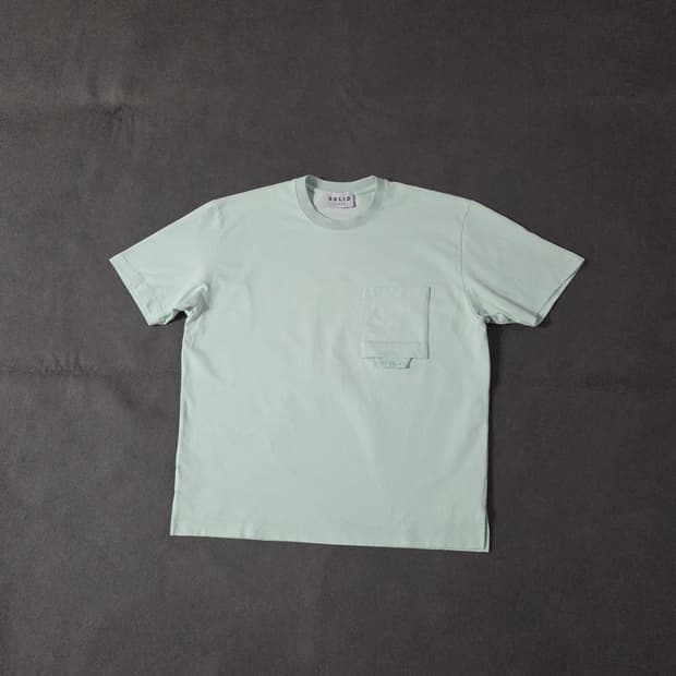 솔리드옴므 포켓 반팔 티셔츠 48 100 민트