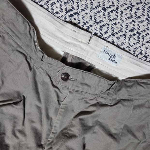 러프사이드 투턱 와이드팬츠 카키 3