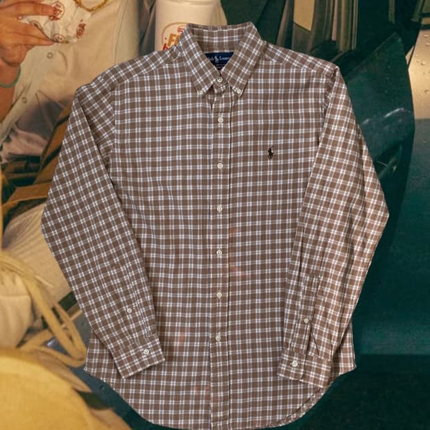 폴로 랄프로렌 클래식핏 체크 셔츠 (Woman L)