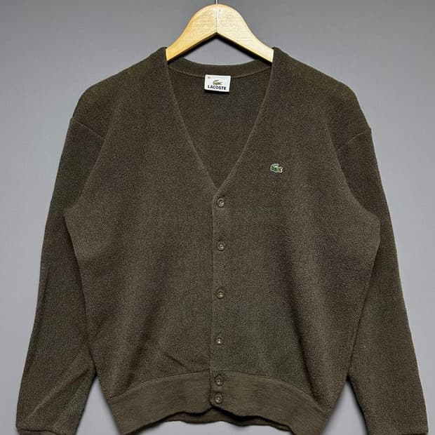 Lacoste 브라운 니트 가디건