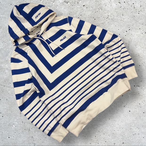 [L] 17ss 팔라스 스트라이프 후드티 블루 화이트 B876