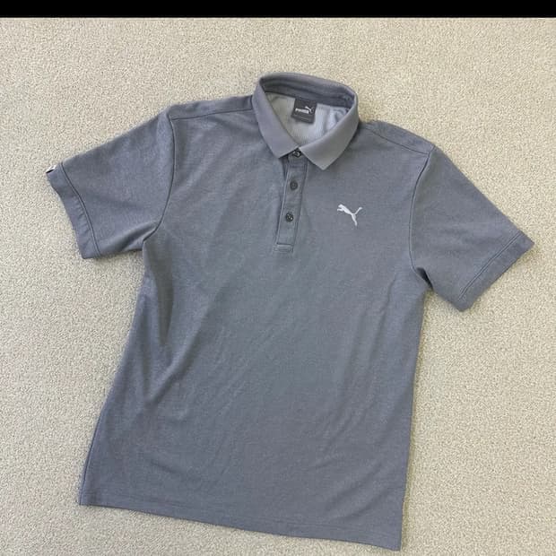 푸마 남성용 그레이 폴로 티셔츠