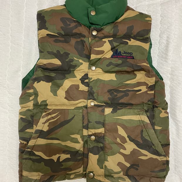 지프 오리털 조끼패딩베스트