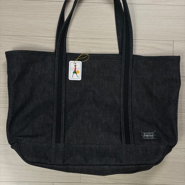 요시다 포터 흑청 데님 숄더백 토트백