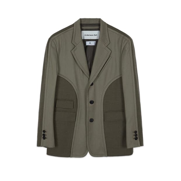 앤더슨벨 토템 22 콘트라스트 울 자켓 브라운 M