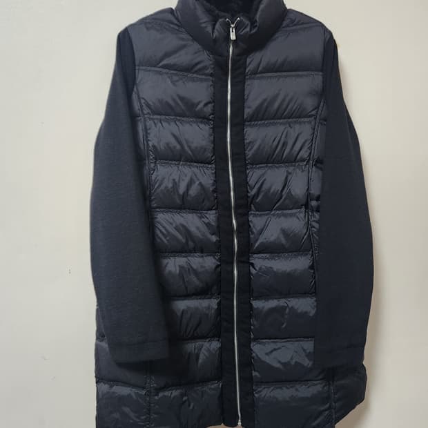 팜스프링 블랙 니트 경량롱패딩 95