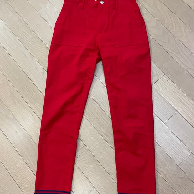 [1회착용] PHILOSOPHY 레드 린넨 블렌드 팬츠 타임 슬랙스