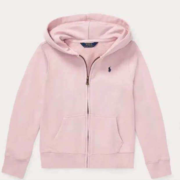 극희귀 딸기우유 폴로 후드집업 핑크