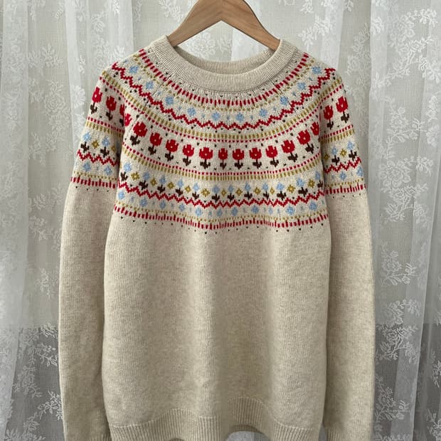 S) 리바이스 노르딕 니트 베이지