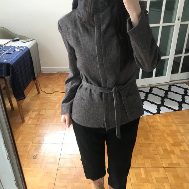 vintage high belt jacket