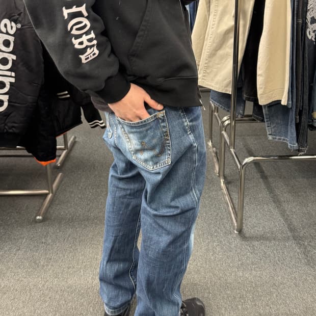 33)랭글러 W0383 빈티지 워싱 데님팬츠