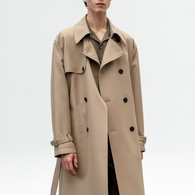 인사일런스 슬로시 울 트렌치 코트 베이지 L