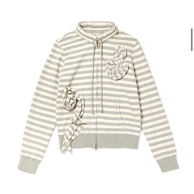 오픈와이와이 OPEN YY 아플리케 집업 그레이 M