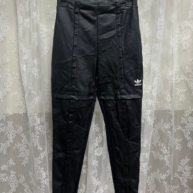 M) 아디다스 레더 레깅스 팬츠 블랙