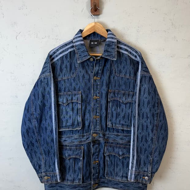 아디다스 X IVY PARK 모노그램 데님 트랙 자켓 셋업