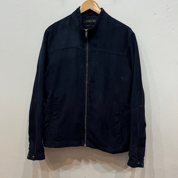 ZARA 자라 스웨이드 자켓 네이비 
