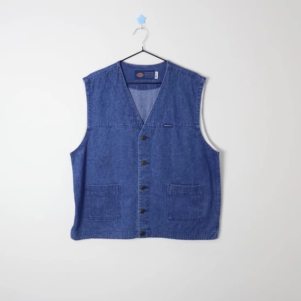 Dickies Denim Work Vest Vintage