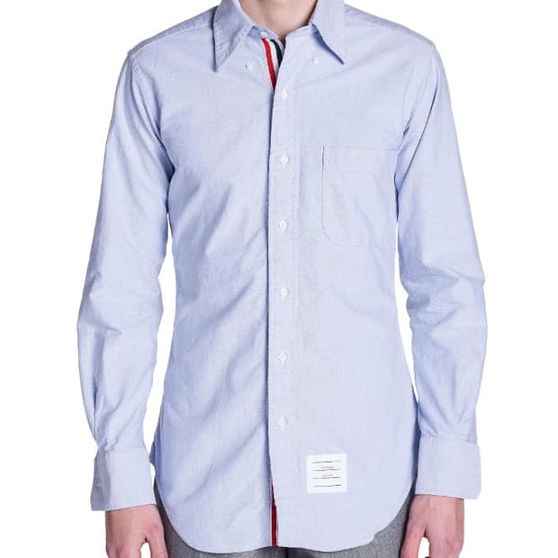 [3 (L)] 톰브라운 클래식 핏 옥스포드 셔츠 라이트 블루
