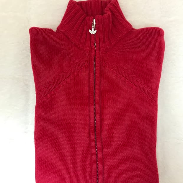 아디다스 빈티지 니트 집업