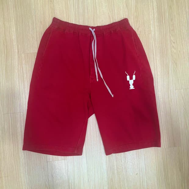 릭오웬스 다크쉐도우 드로우스트링 버뮤다 팬츠