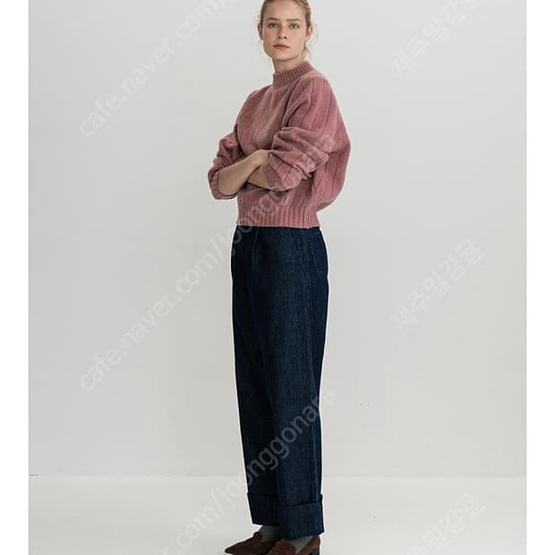 GolgiHalf-neck Knit (pink beige)