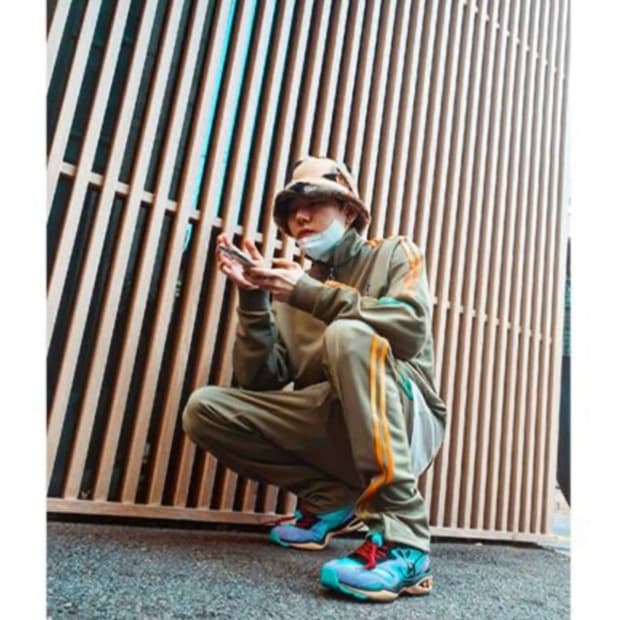 널디 그라데이션 트랙탑 카키 세트 