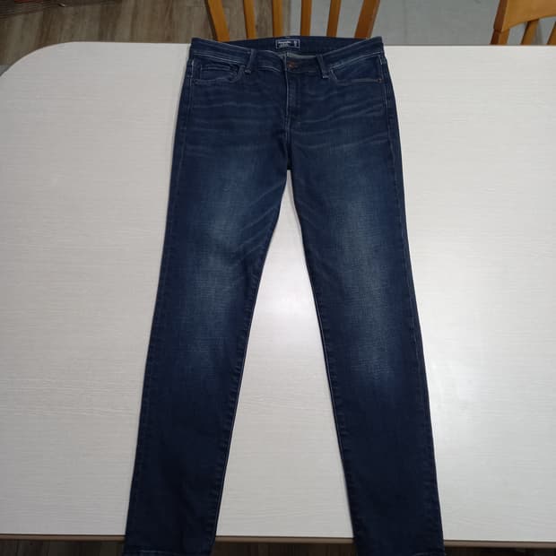 27 Abercrombie 워싱 스판스키니 진청 27-602