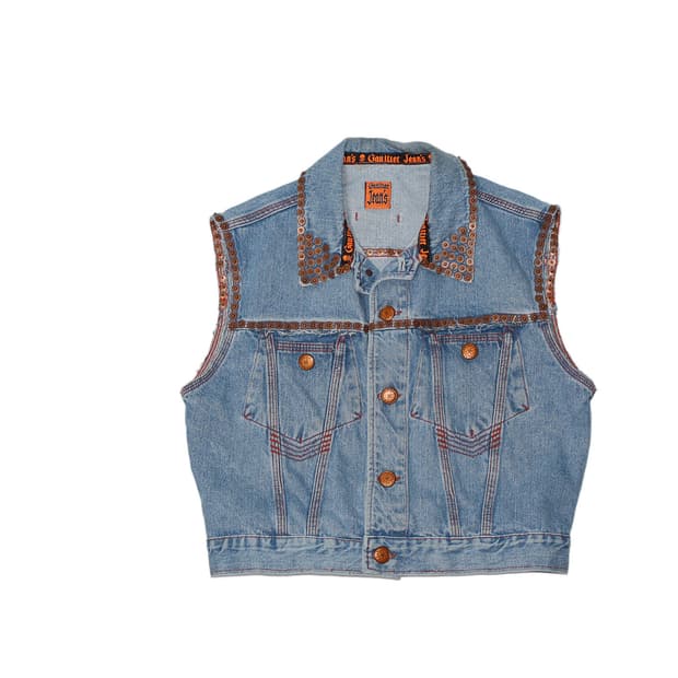 1990s Jean PaulGaultier 장폴고티에 스터드 데님 베스트