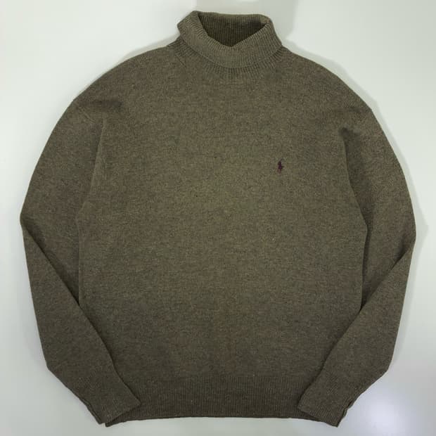 Polo  폴로 랄프로렌 자수 램스울 터틀넥 니트