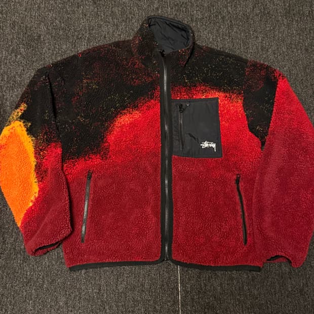 [M] 스투시 쉐르파 리버시블 자켓 라바