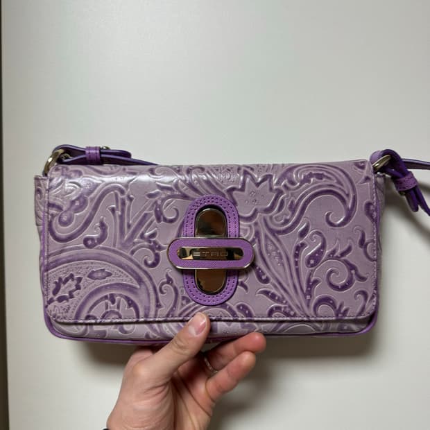 에트로 페이즐리 레더 숄더백