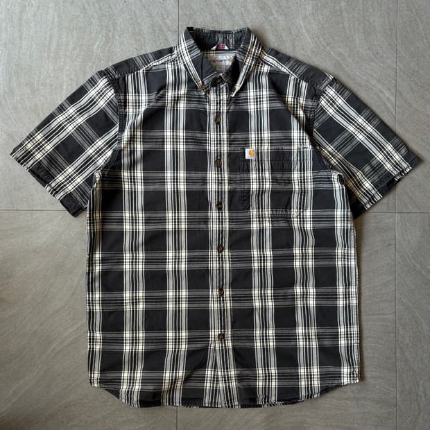 칼하트 오리지널 체크 반팔 셔츠