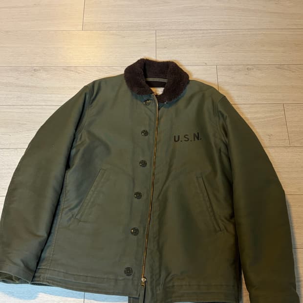 리얼맥코이 n-1 덱자켓 올리브 한정판