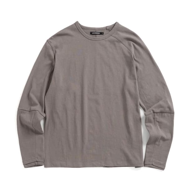 HATCHINGROOM Double Sleeve Tee Rose Grey