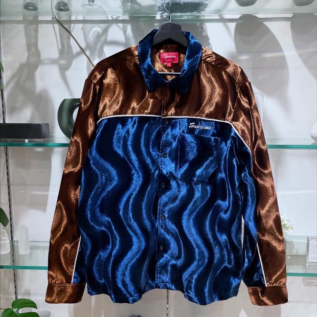 슈프림 velvet work shirt