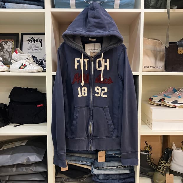 아베크롬비 네이비 후드집업 M