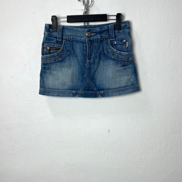버버리 데님 스커트