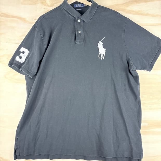 폴로 랄프로렌 빅포니 카라티 블랙 화이트