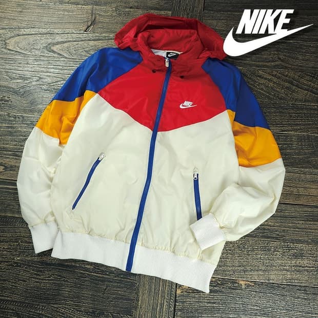 [나이키] 멀티 컬러 블럭 배색 윈드러너 바람막이 자켓 M21746