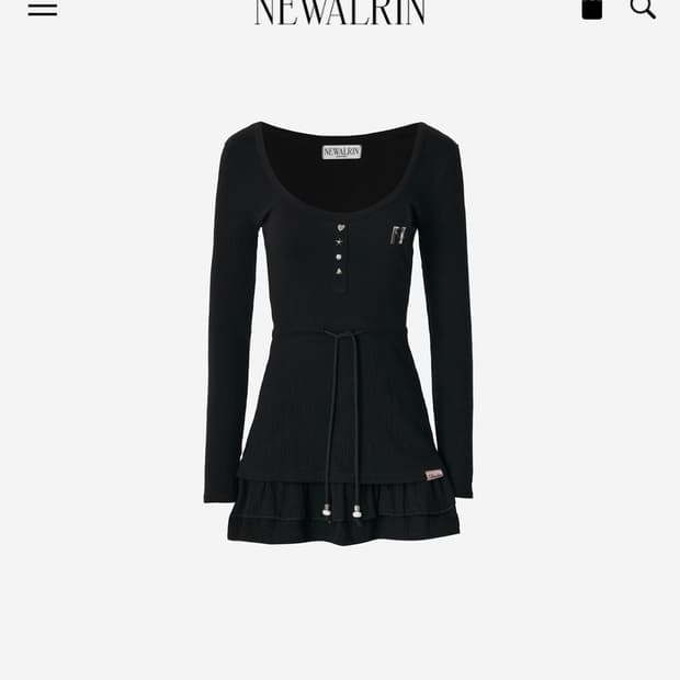 (새제품) 뉴얼린 Bubble emblem Mini Dress 미니원피스