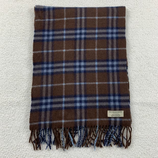 버버리 캐시미어 브라운 노바체크 스카프