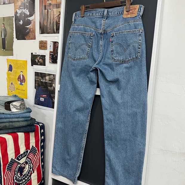 00s Levis 리바이스 505 레귤러 핏 연청 데님 팬츠 