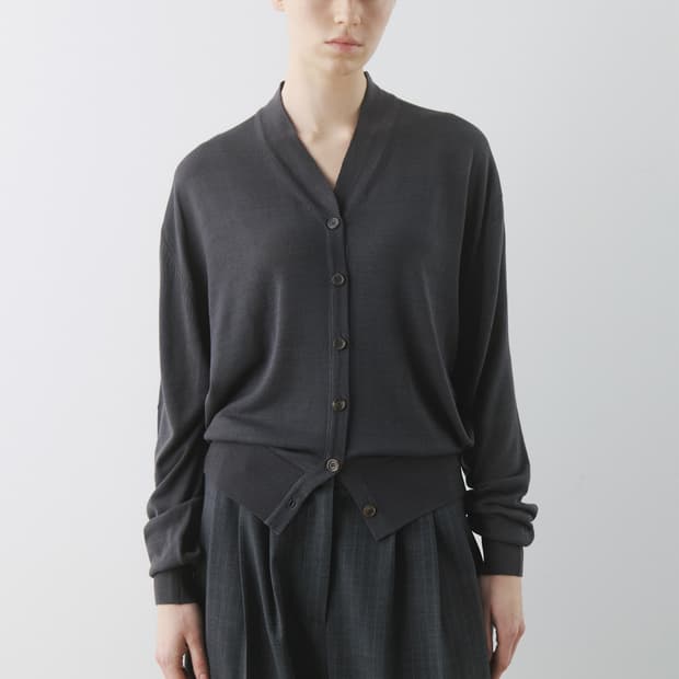 문달 Soft Shawl Collar Cardigan 