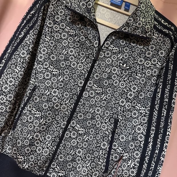 아디다스져지 아디다스 파이어버드 플라워 트랙탑 불꽃져지 집업 꽃무늬